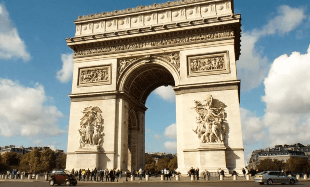 Champs-Élysées, and Arc de Triomphe.