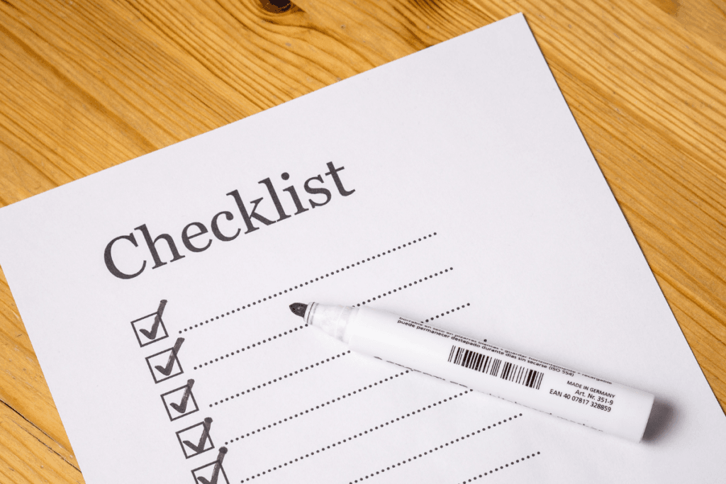 Final Checklist: