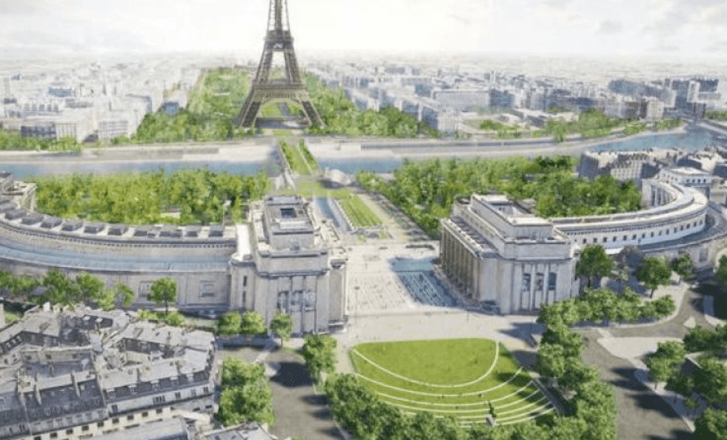 The tower & the garden of Trocadéro